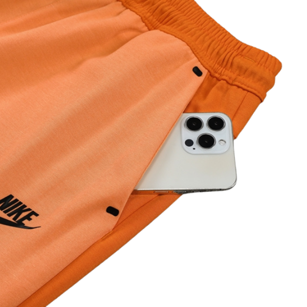 Nike Tech Fleece Orange Black Cold Set Coat and Pants