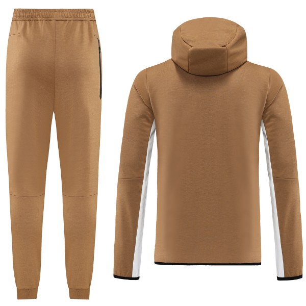 Nike Tech Fleece Brown White Cold Set Coat and Pants