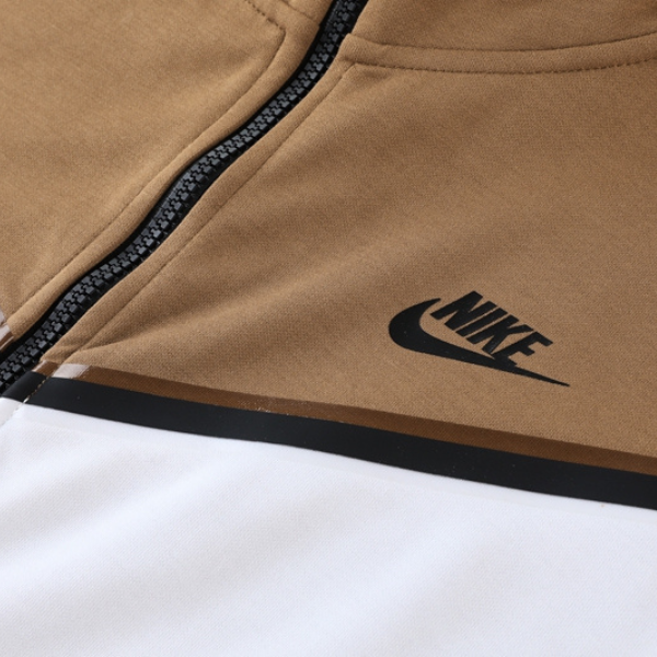 Nike Tech Fleece Brown White Cold Set Coat and Pants