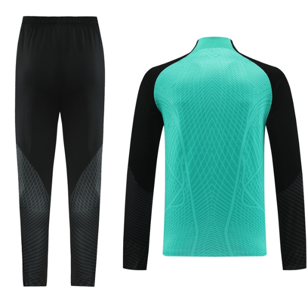 Nike Light Blue and Black Cold Set Quarter-Zip Top and Pants