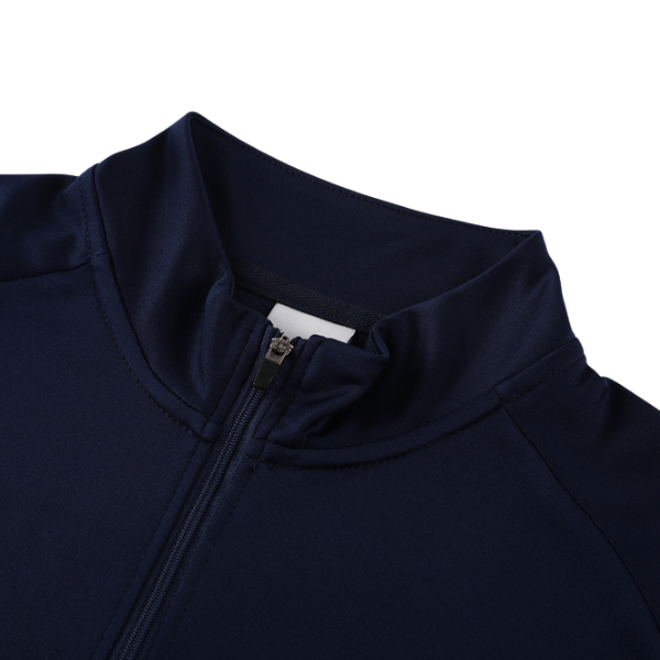Nike Navy Blue and White Cold Set Quarter-Zip Top and Pants