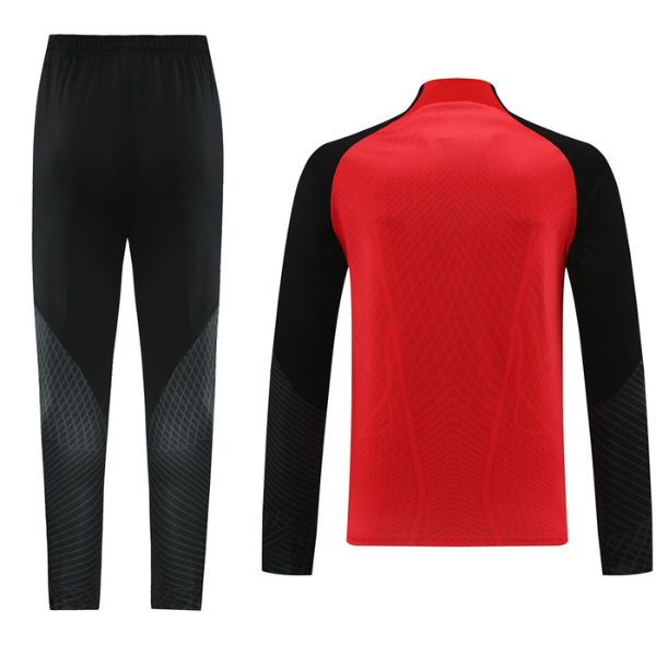 Nike Red and Black Cold Set Quarter-Zip Top and Pants