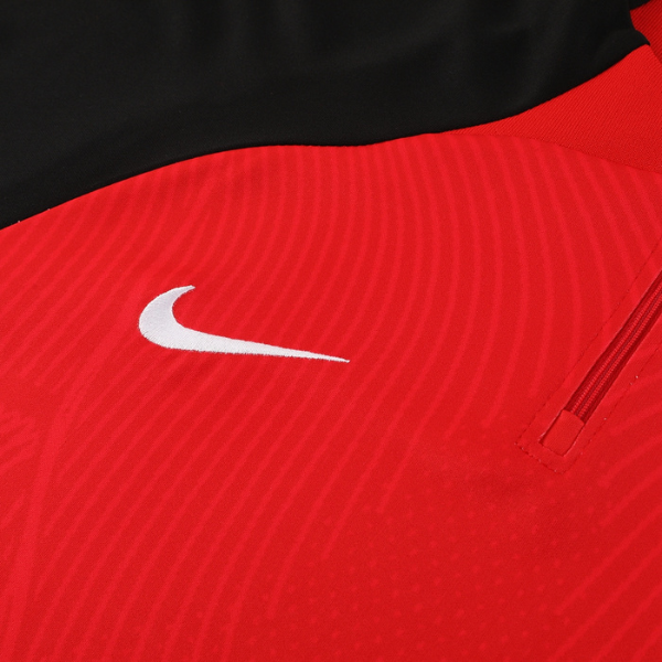 Nike Red and Black Cold Set Quarter-Zip Top and Pants