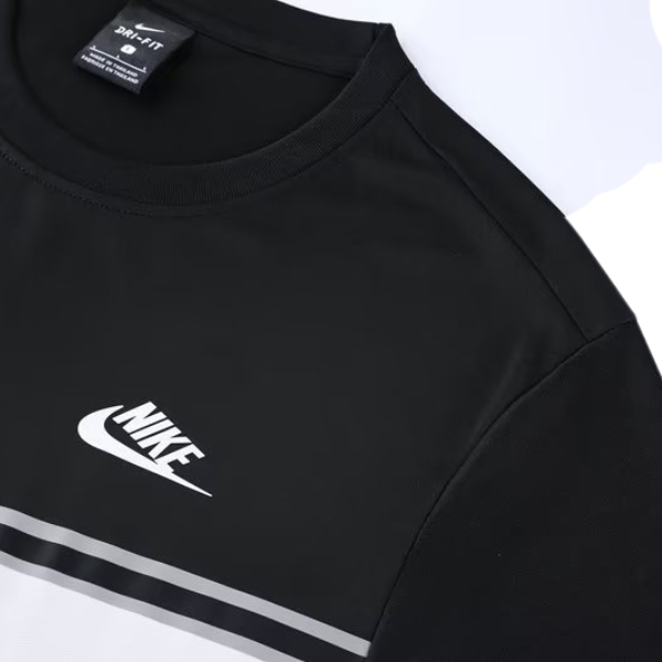 Nike White and Black Training Set T-Shirt and Shorts