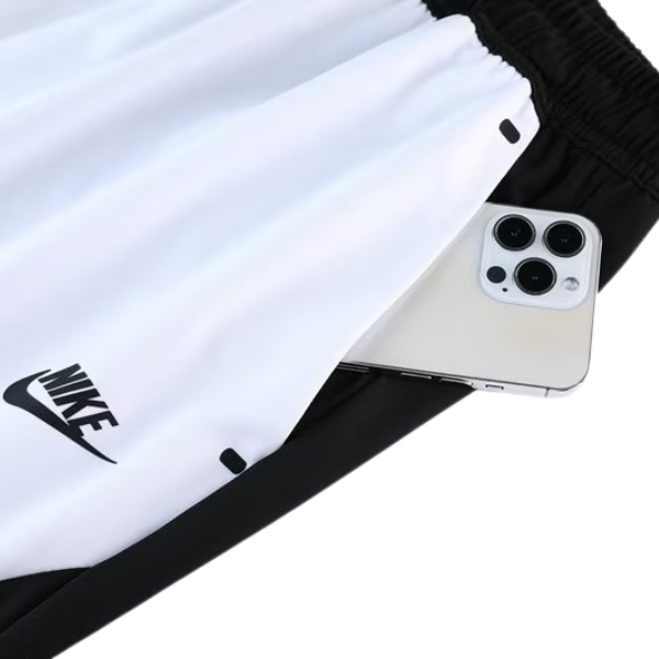 Nike White and Black Training Set T-Shirt and Shorts