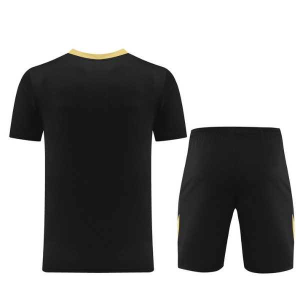 Adidas Black and Yellow Training Set T-Shirt and Shorts