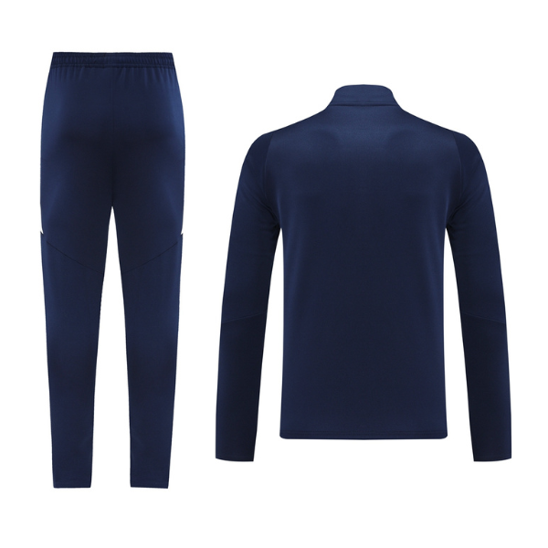 Adidas Blusão Azul Escuro Cold Set Quarter-Zip Top and Pants