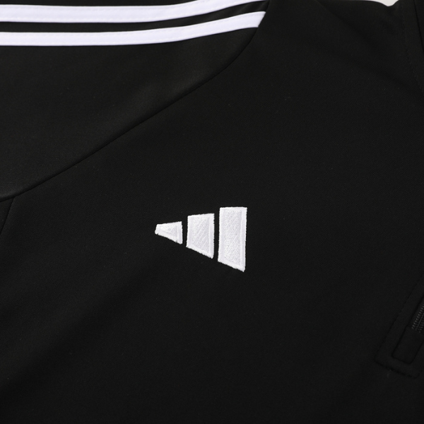 Adidas Black and White Cold Set Quarter-Zip Top and Pants
