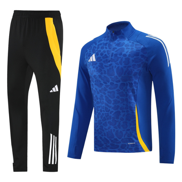 Adidas Cold Set Blue Yellow and Black Cold Set Quarter-Zip Top and Pants