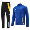 Adidas Cold Set Blue Yellow and Black Cold Set Quarter-Zip Top and Pants