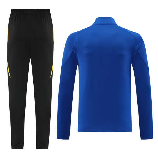 Adidas Cold Set Blue Yellow and Black Cold Set Quarter-Zip Top and Pants