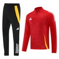 Adidas Red Yellow and Black Cold Set Quarter-Zip Top and Pants