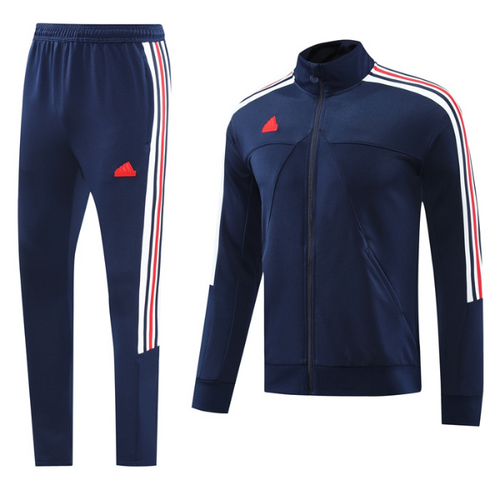 Adidas Dark Blue White Red Cold Set Jacket and Pants
