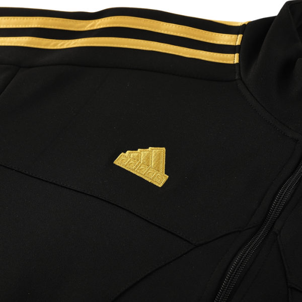 Adidas Black and Yellow Cold Set Jacket and Pants