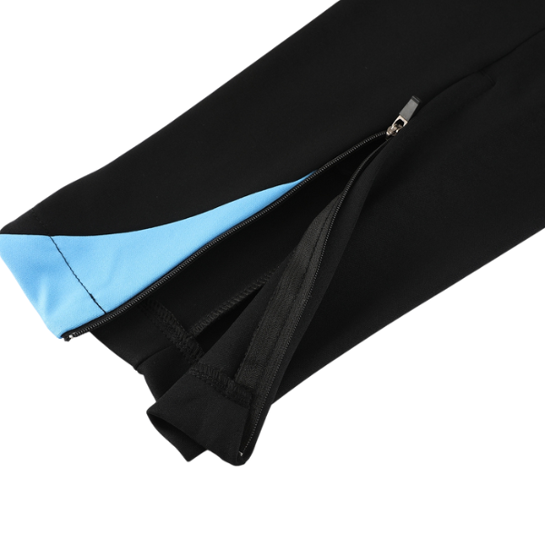 Nike Light Blue and Black Cold Set Quarter-Zip Top and Pants