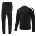 Nike Black and White Cold Set Quarter-Zip Top and Pants