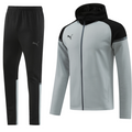 Puma Grey and Black Cold Set Jacket and Pants
