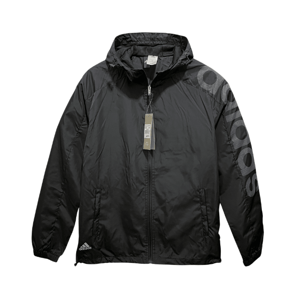 Adidas Black and Grey Windbreaker Jacket