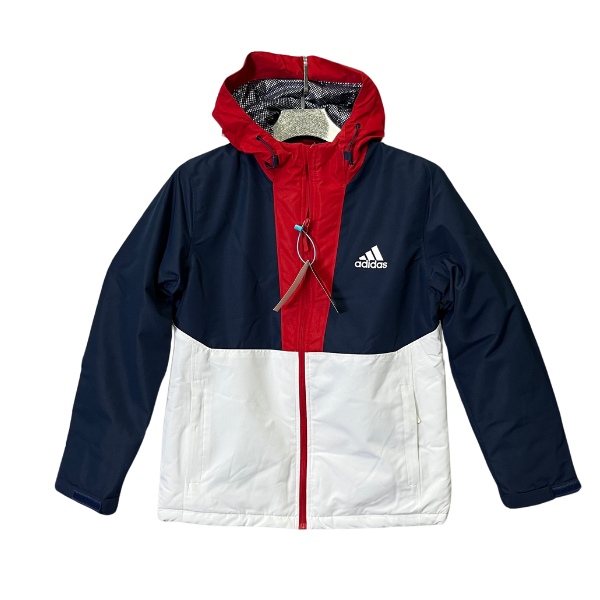 Adidas White Blue Red Windbreaker Jacket