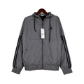 Adidas Grey and Black Windbreaker Jacket