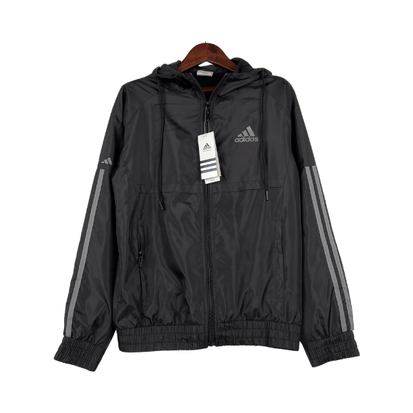 Adidas Black Windbreaker Jacket