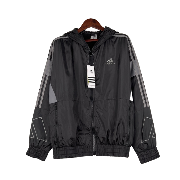 Adidas Black Windbreaker Jacket