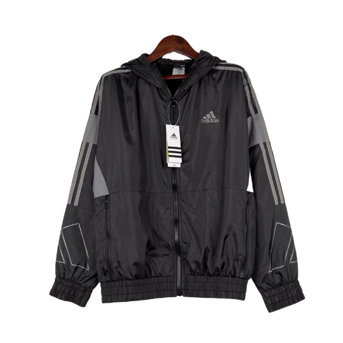 Adidas Black Windbreaker Jacket