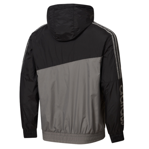 Adidas Black and Gray Windbreaker Jacket