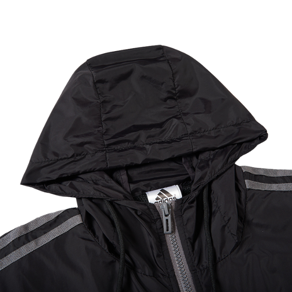 Adidas Black and Gray Windbreaker Jacket