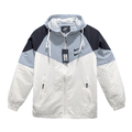 Nike White and Black Windbreaker Jacket