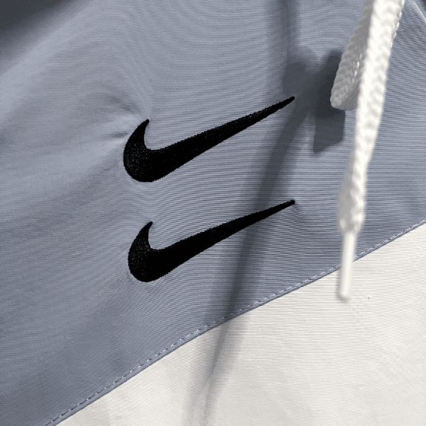 Nike White and Black Windbreaker Jacket