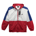 Nike White and Red Windbreaker Jacket