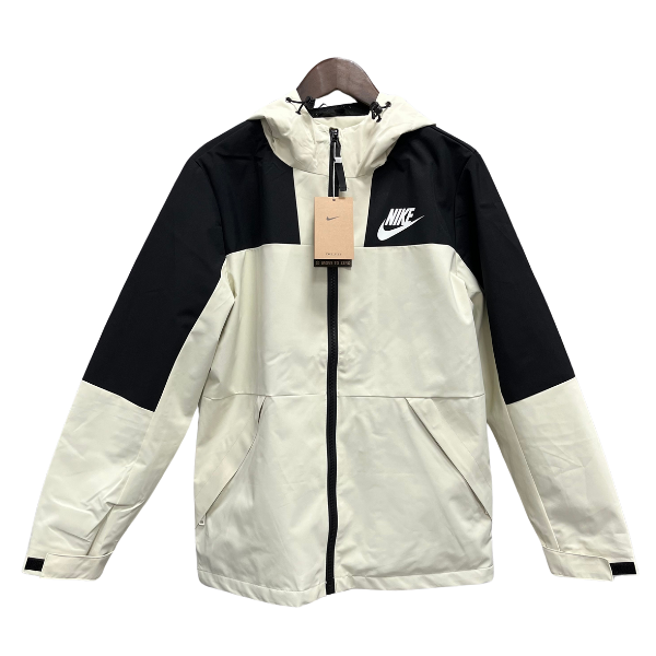 Nike Black and Beige Windbreaker Jacket