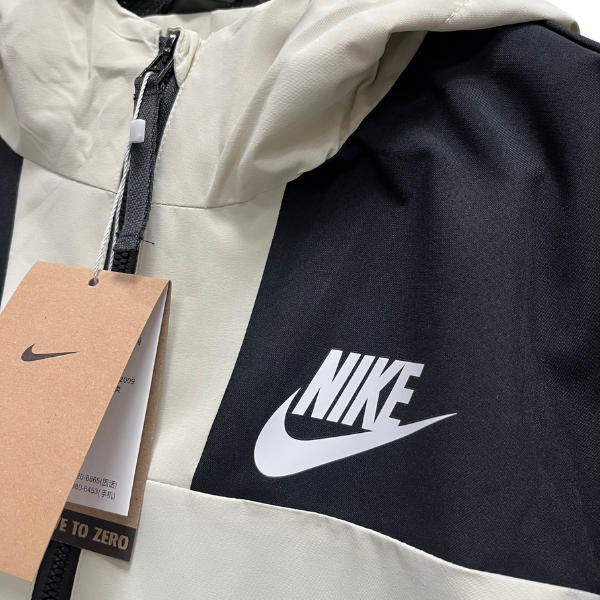 Nike Black and Beige Windbreaker Jacket