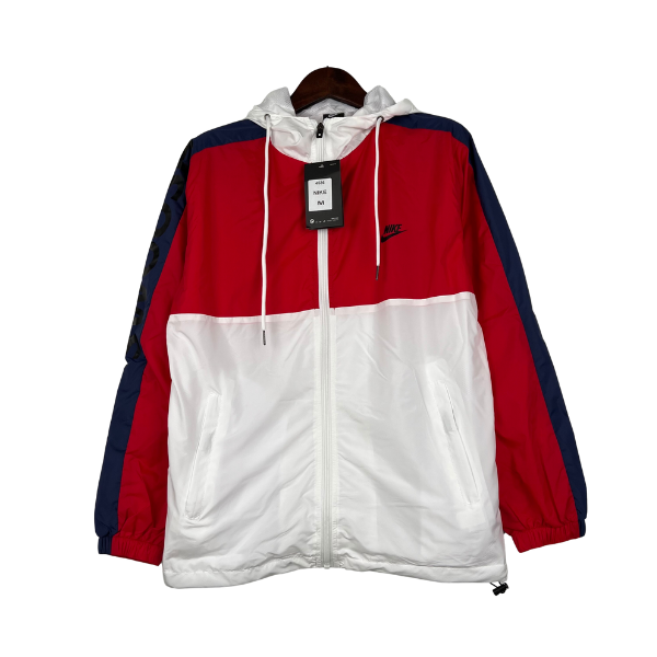 Nike Red and White Windbreaker Jacket