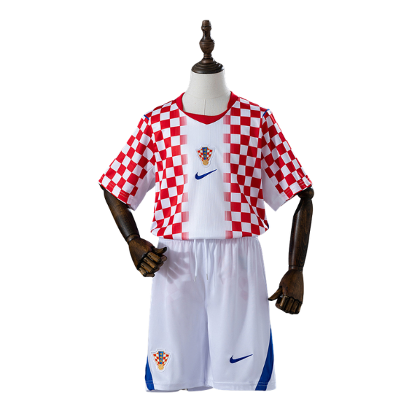 Croatia Nike 2026 Home Kids Version Football T-Shirt + Shorts Kit