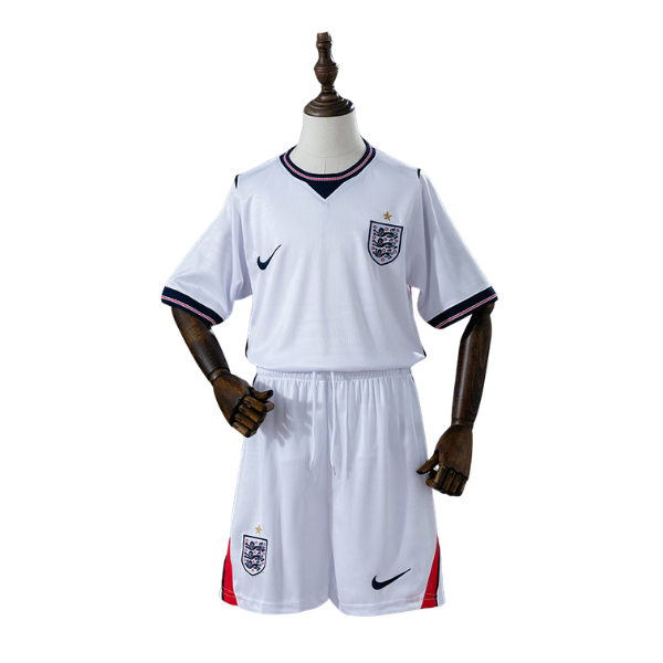England Nike 2026 Home Kids Version Football T-Shirt + Shorts Kit