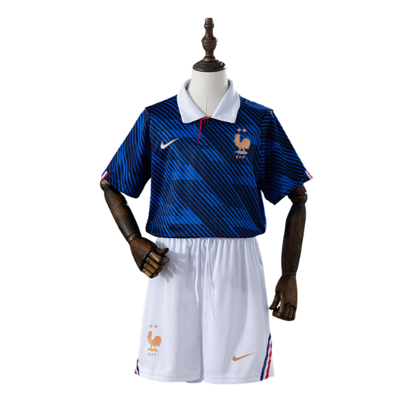 France Nike 2026 Home Kids Version Football T-Shirt + Shorts Kit