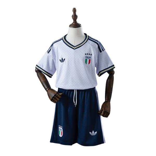 Italy Adidas 2026 Away Kids Version Football T-Shirt + Shorts Kit