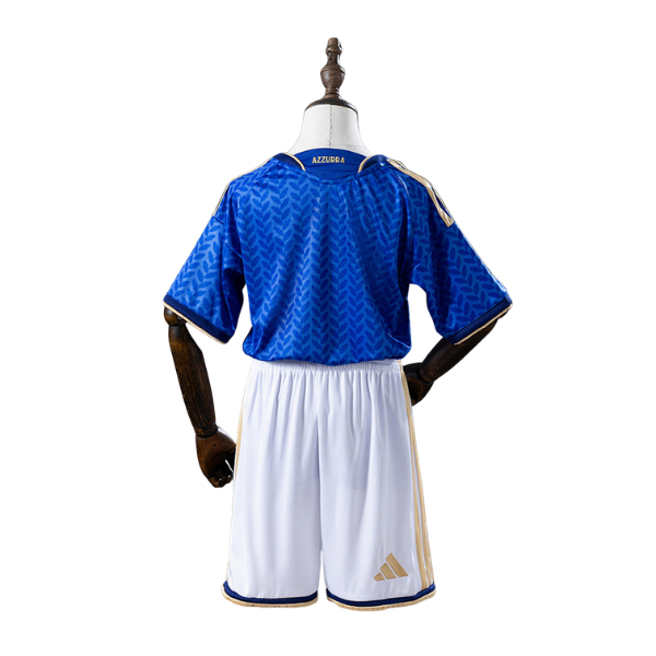 Italy Adidas 2026 Home Kids Version Football T-Shirt + Shorts Kit