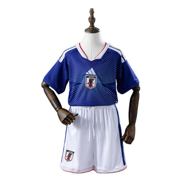 Japan Adidas 2026 Home Kids Version Football T-Shirt + Shorts Kit