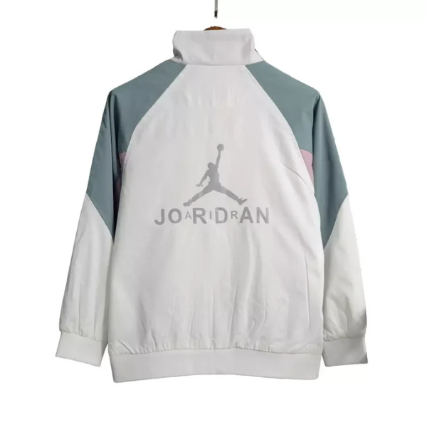 Jordan Green and White Windbreaker Jacket