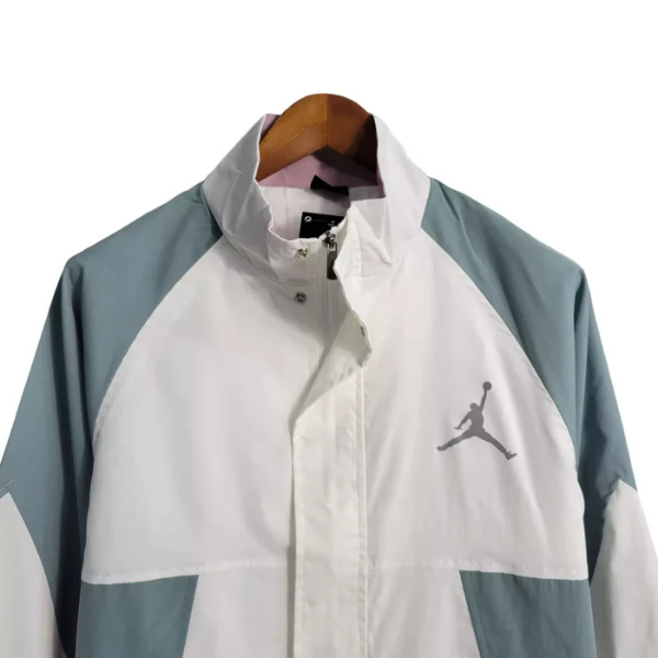 Jordan Green and White Windbreaker Jacket