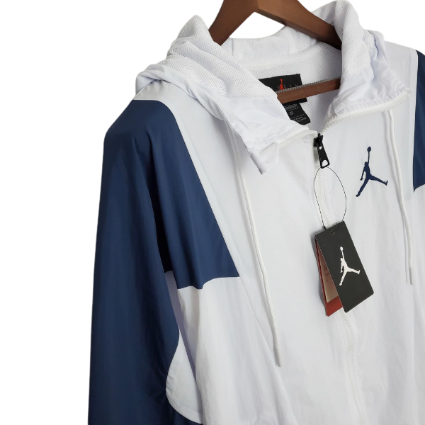 Jordan White Blue Windbreaker Jacket