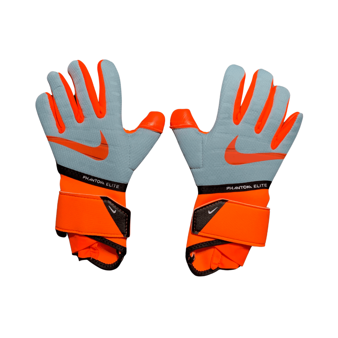 Nike Phantom Elite Gray and Orange Goalkeeper Gloves