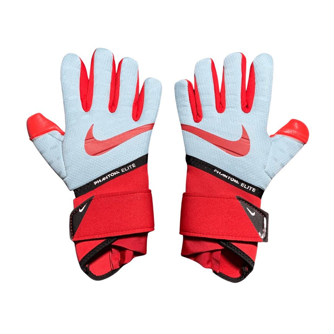 Nike Phantom Elite White and Red Goalkeeper Gloves