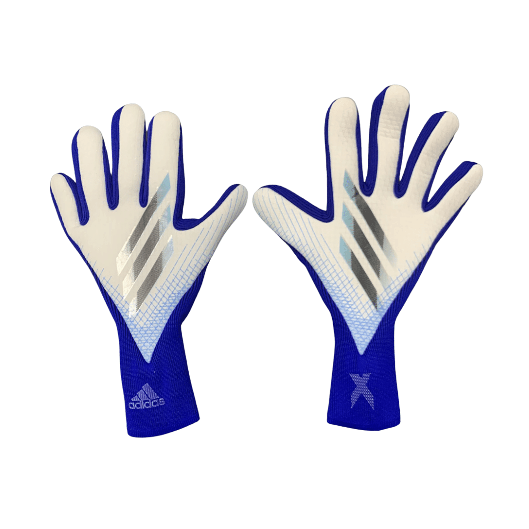 Adidas Predator X Pro White and Blue Goalkeeper Gloves