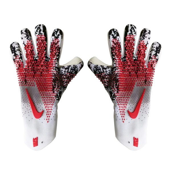 Nike HyperTouch Elite Gray Black and Red Goalkeeper Gloves