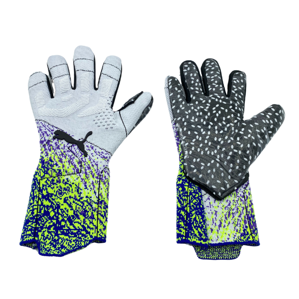 Puma Future Z White Purple Blue and Green Goalkeeper Gloves