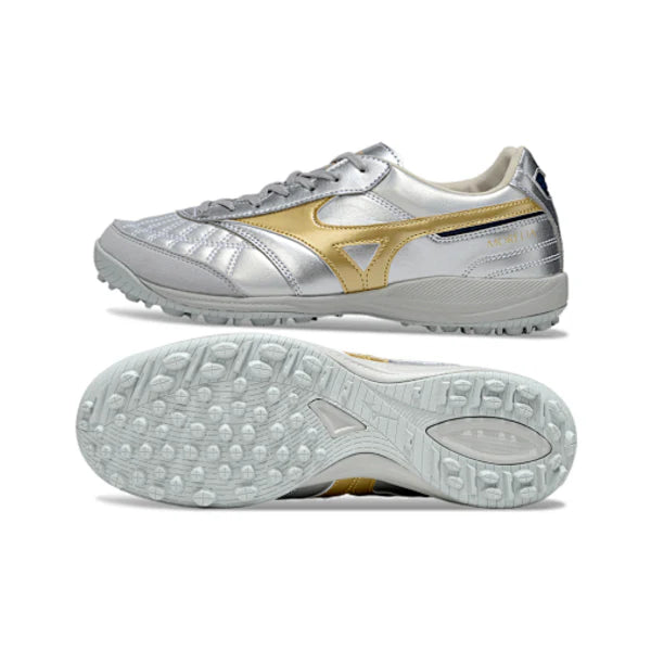 Mizuno Morelia Neo 4 Silver and Gold TF